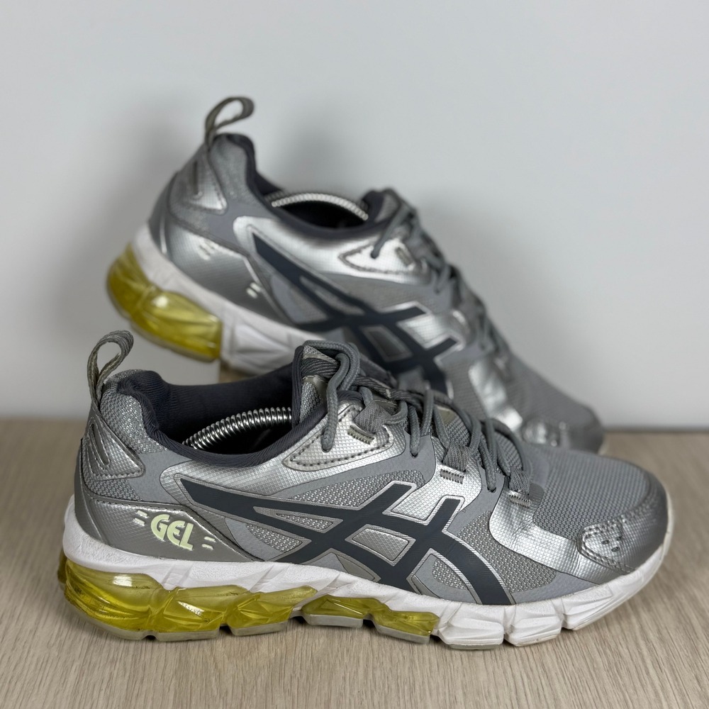 Running Shoes ASICS GEL-Quantum 180 7.5 Silver Metallic Y2K Athletic Sneakers